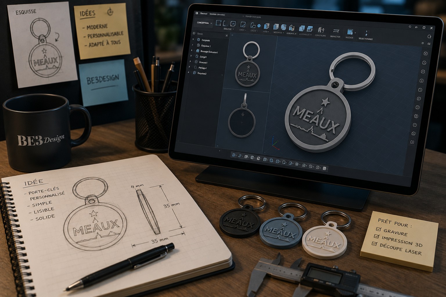 Création d’un fichier 3D simple pour objet personnalisé